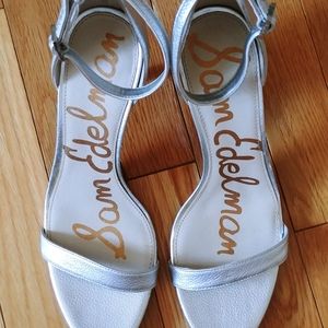 Silver size 8 Sam Edelman Sandals